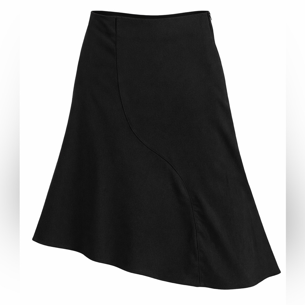 Vintage Delia's Womens Size 1 Black Asymmetrical Midi Skirt Y2K Indie Sleaze USA - Picture 1 of 9